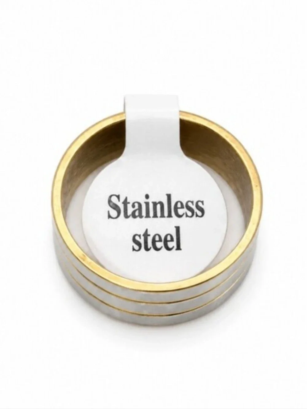 Two-Tone Silver and Gold Unisex Ring